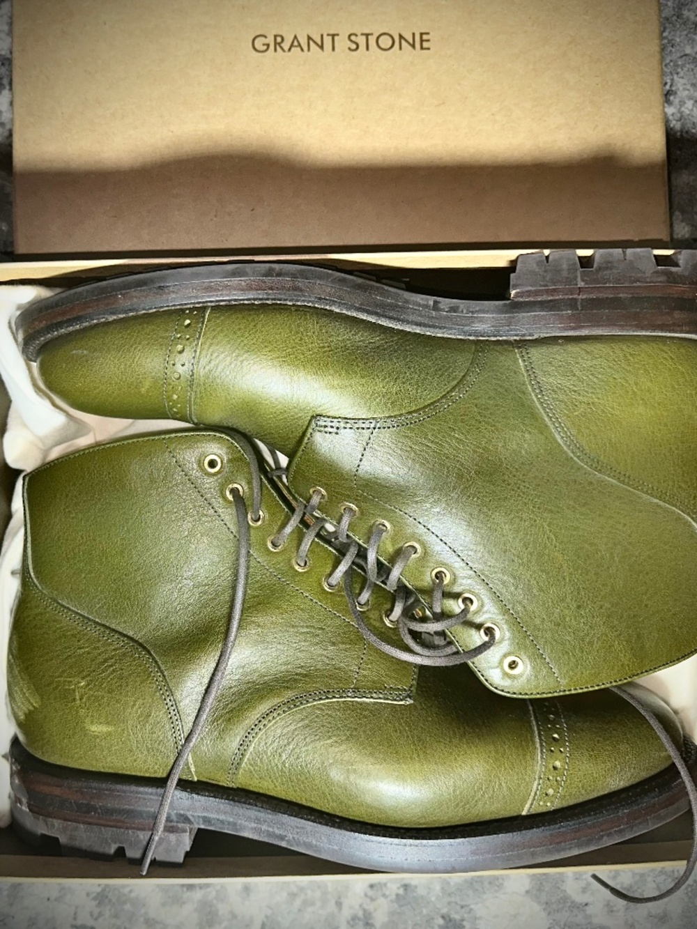 Grant stone garrison 9eee olive Minerva men’s boots